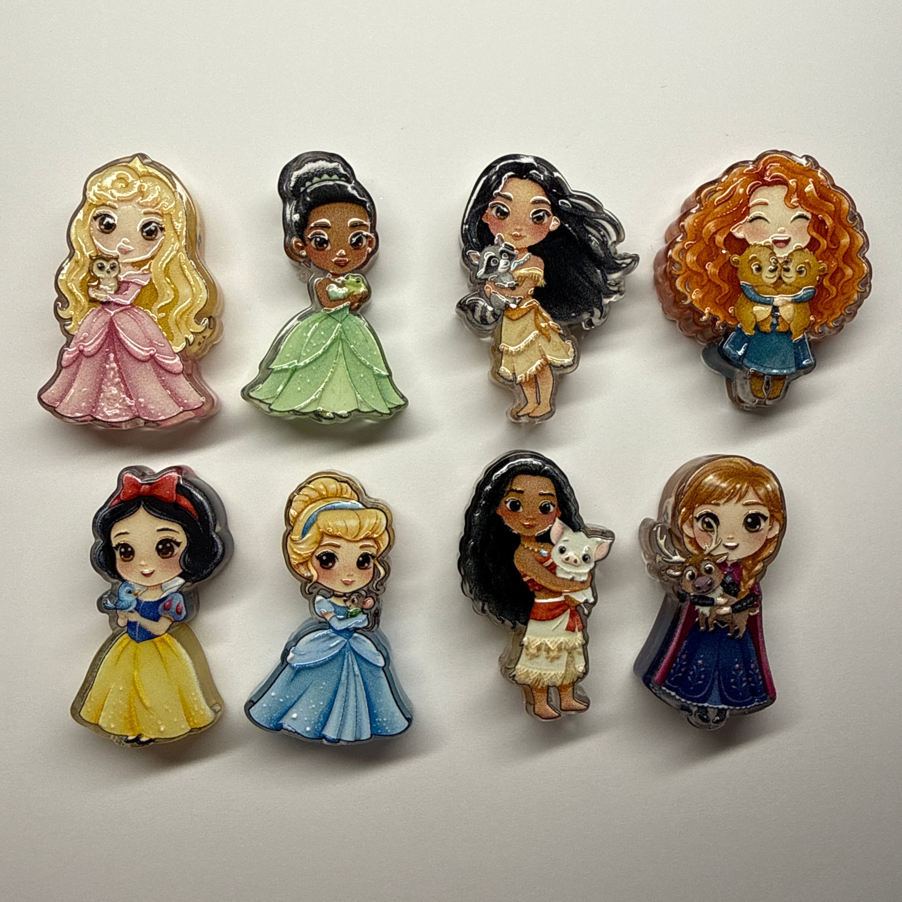 Princesses acrylic beads (8 pc set)