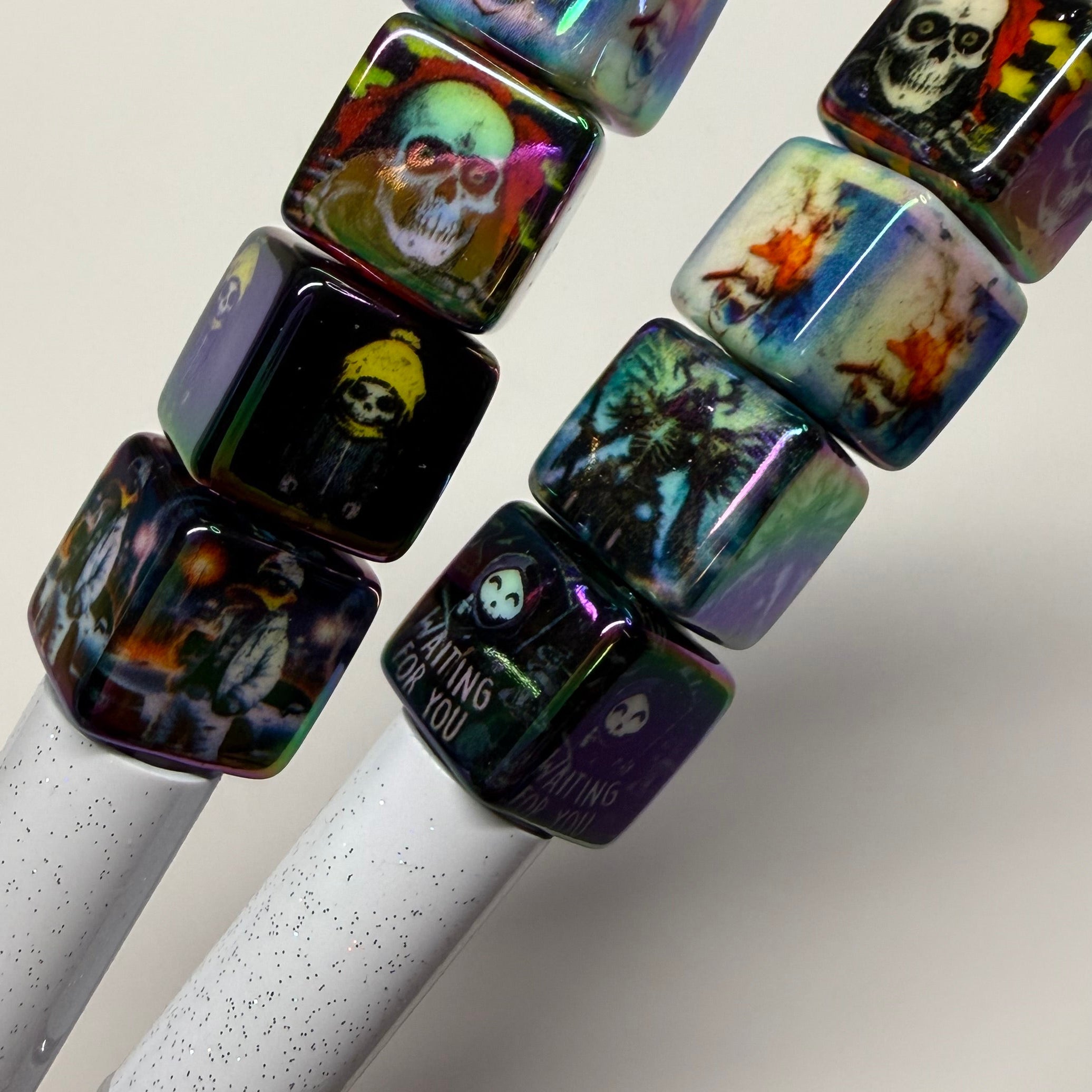 Halloween cube beads 14mm