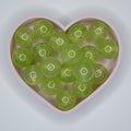 Lime green bead 20mm