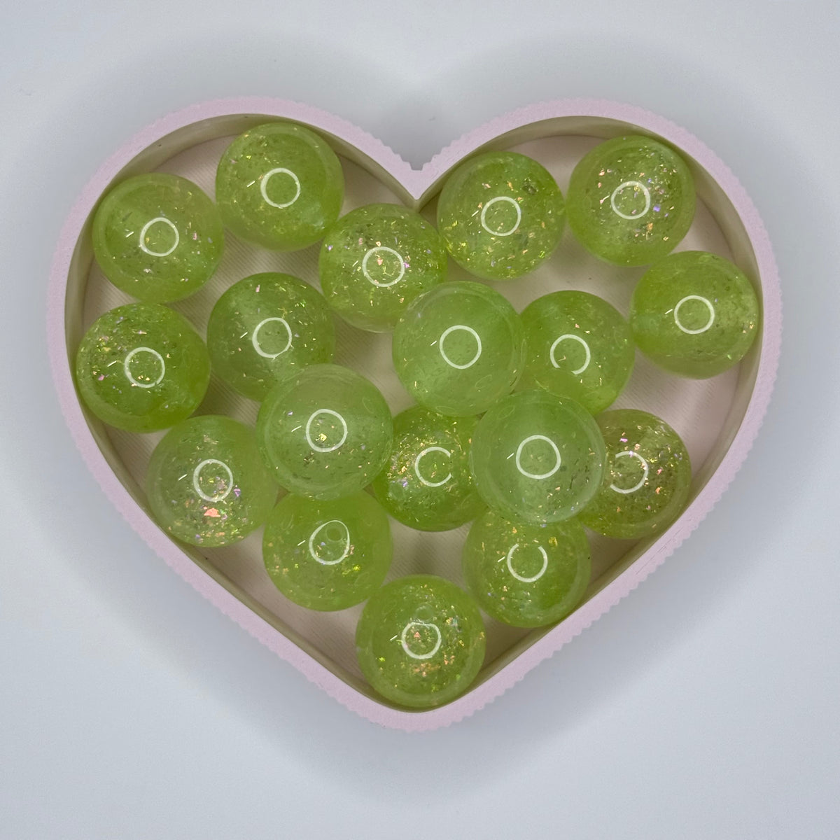 Lime green bead 20mm