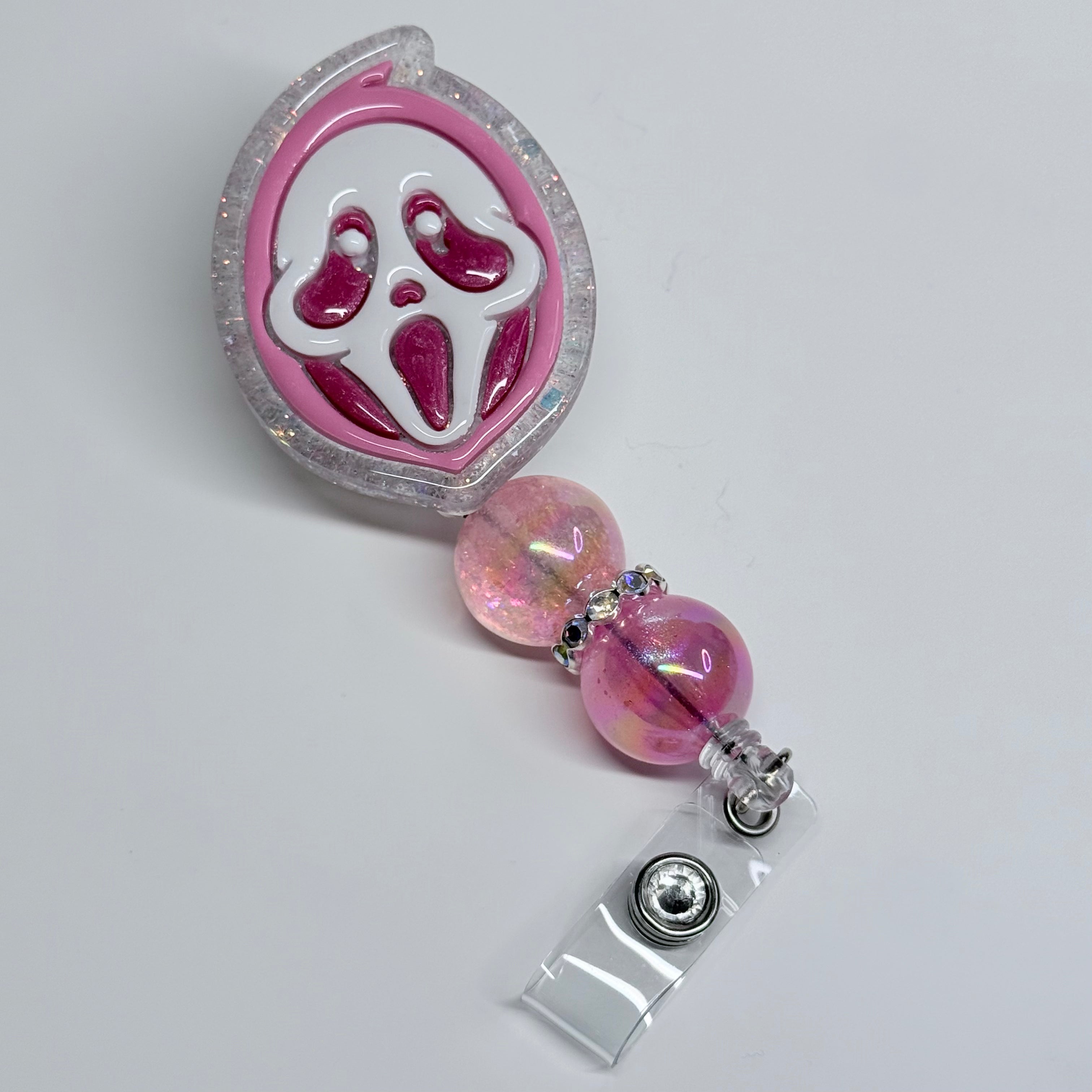 Pink Ghost badge reel