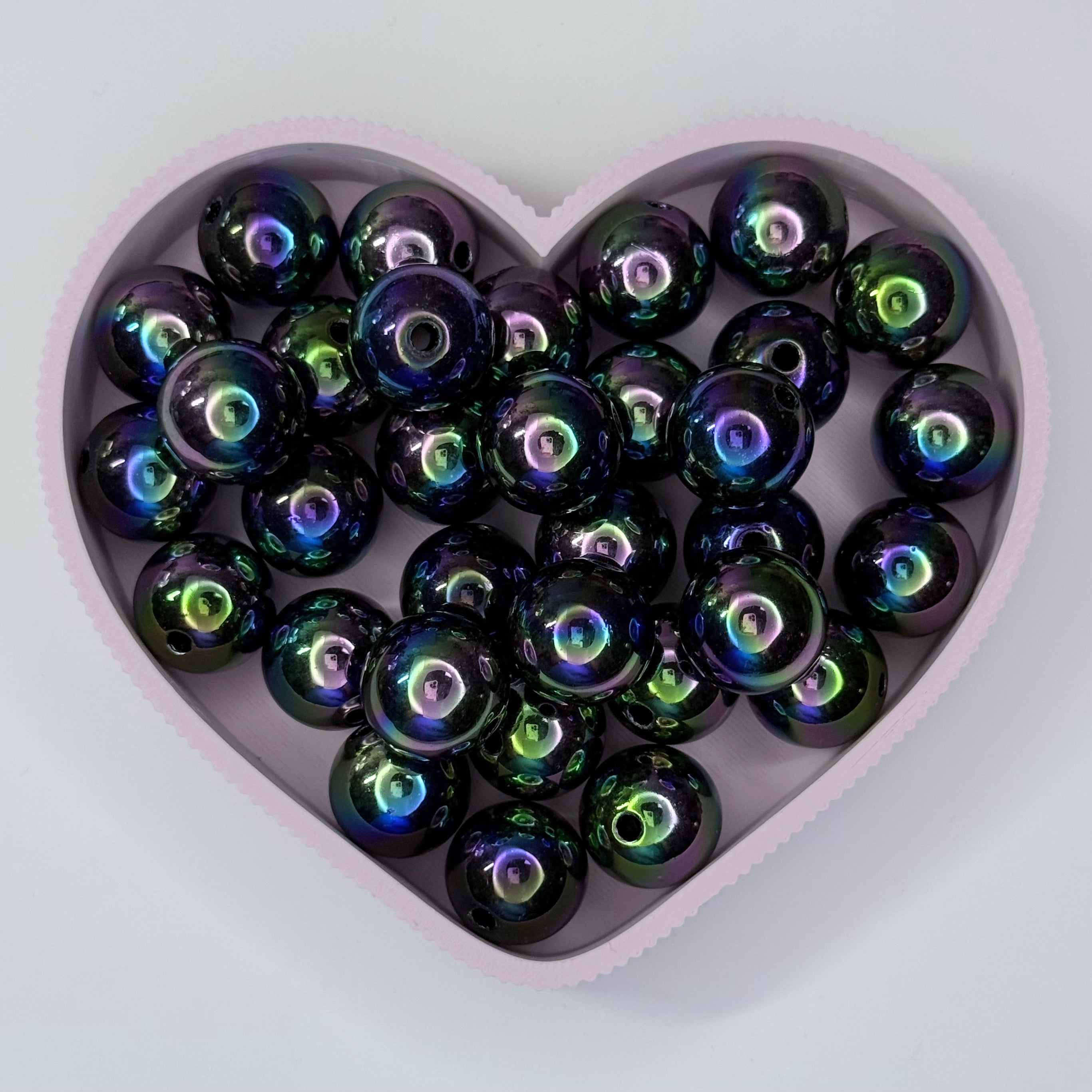 Black Iridescent bead 16mm